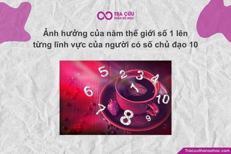 Năm thế giới số 1 đóng vai trò như một "bệ phóng" cực mạnh cho người số chủ đạo 10. Năm thế giới số 1 đóng vai trò như một "bệ phóng" cực mạnh cho người số chủ đạo 10.